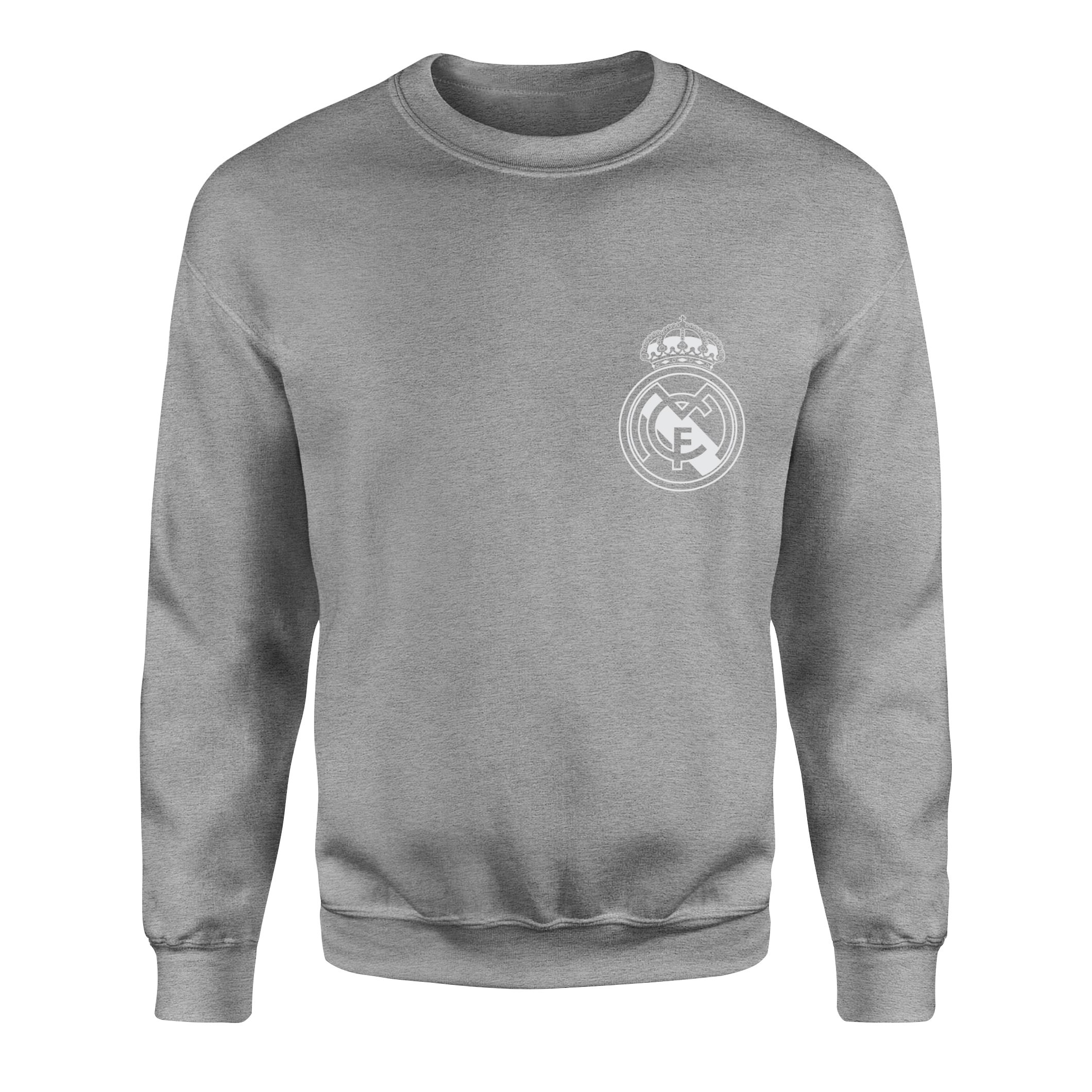 Real Madrid Badge Sweatshirt M - Gri