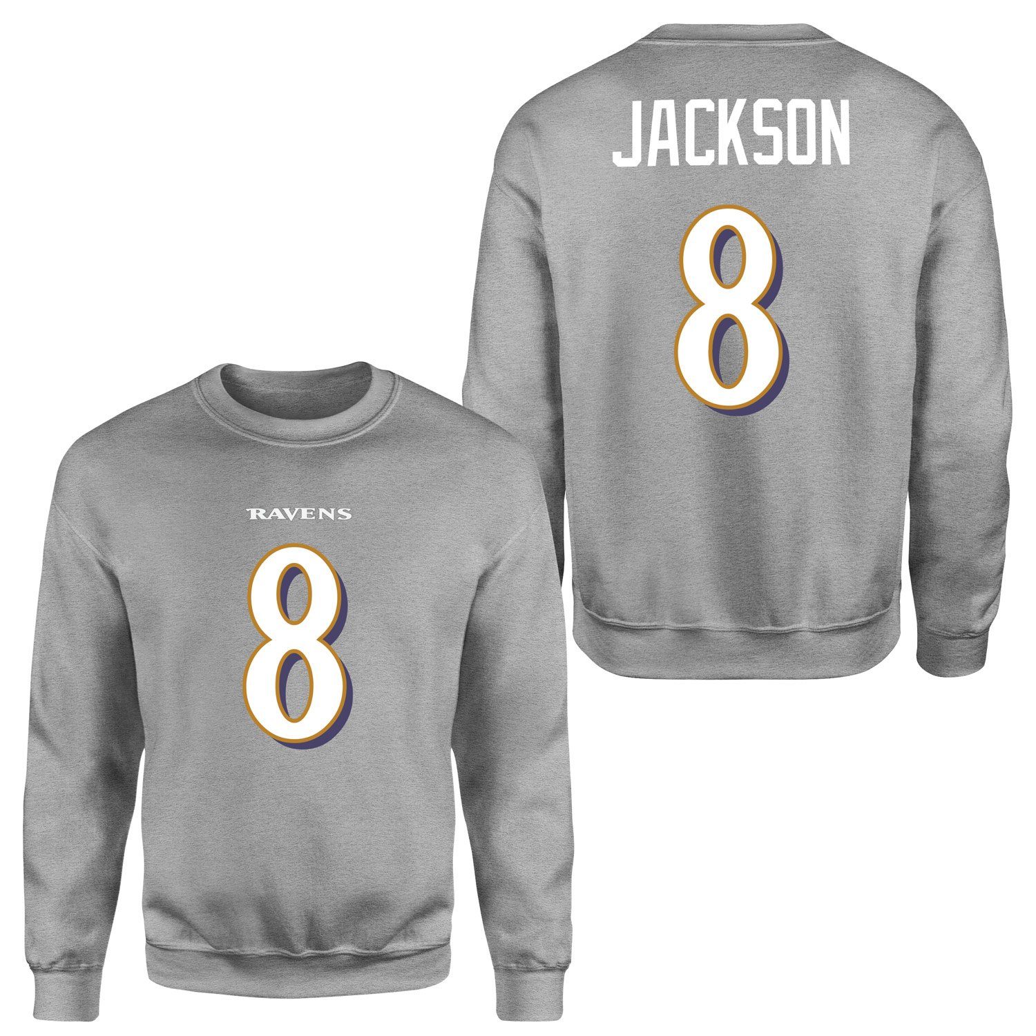 Lamar Jackson Baltimore Ravens Sweatshirt S - Gri