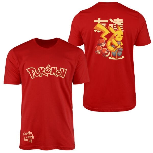 POKEMON Pikachu SE Tişört L - Kırmızı