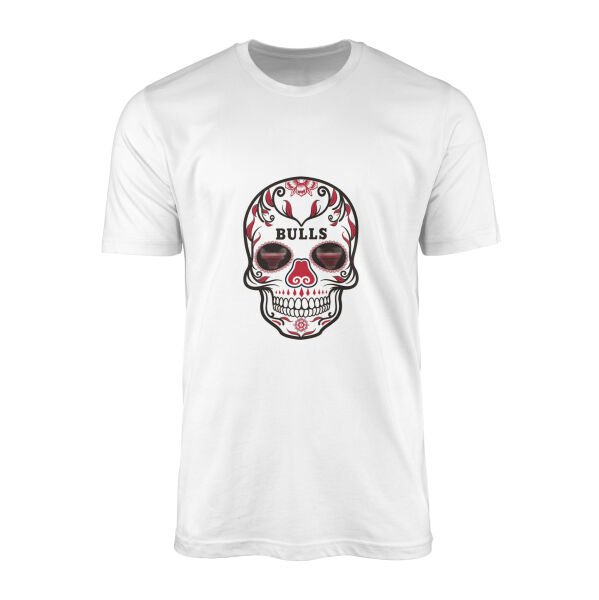 Bulls Skull Tişört XL - Beyaz