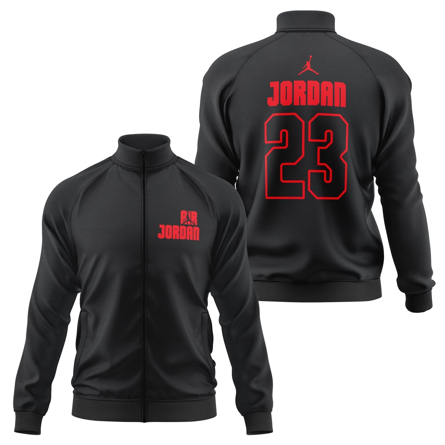Air Jordan Block 23 Fermuarlı Sweatshirt XXL - Siyah