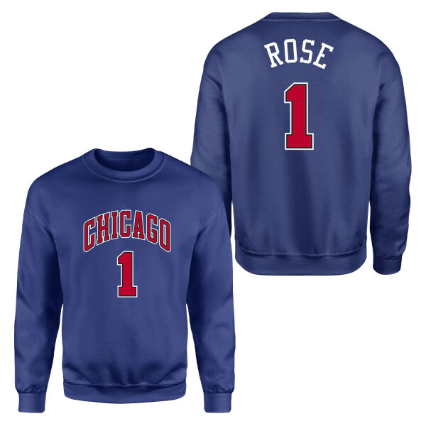 Derrick Rose Chicago THRBCK 1 Forma Sweatshirt M - İndigo Mavisi