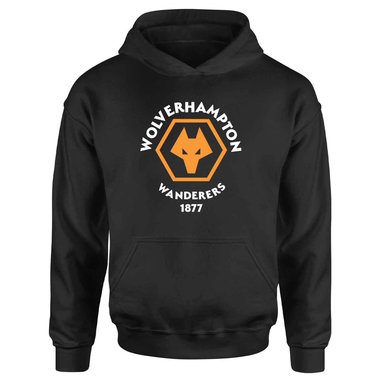 Wolverhampton Wanderers Shield Hoodie XXL - Siyah