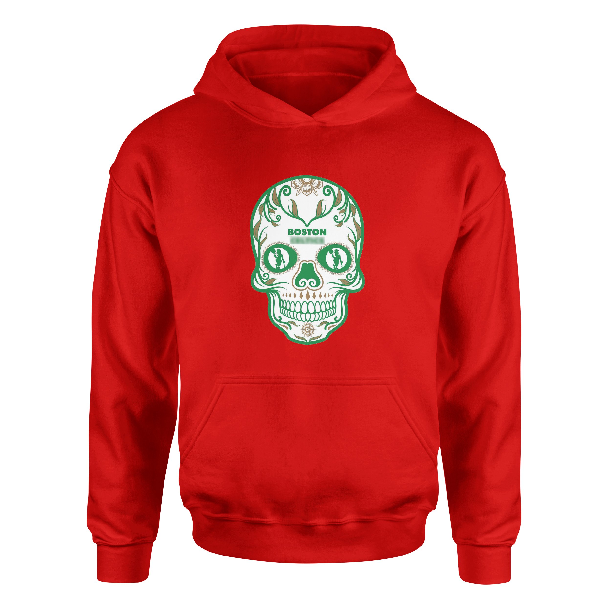 Boston Skull Hoodie S - Kırmızı