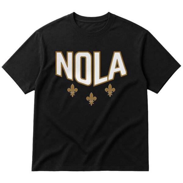 Fleur-de-lis New Orleans Oversize Tişört M - Siyah