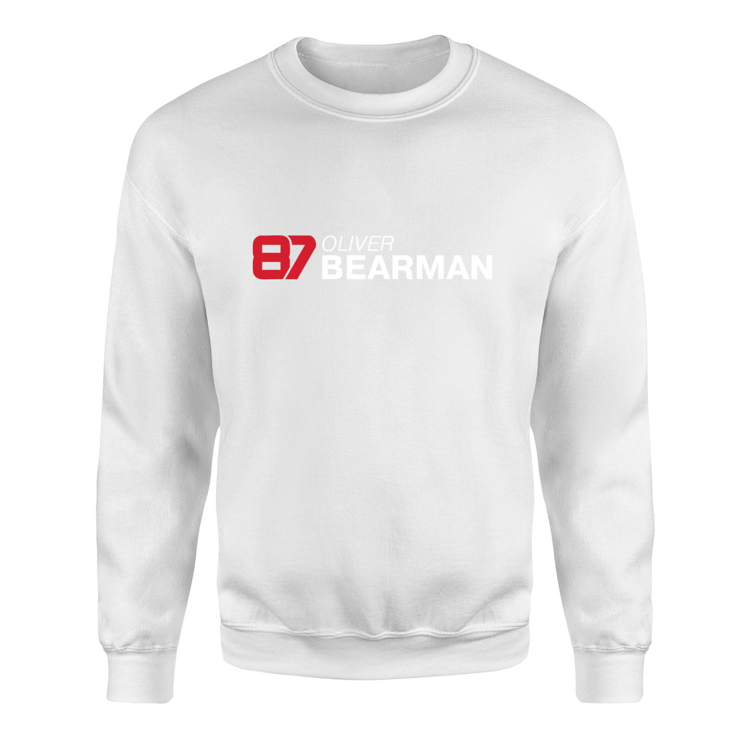 Oliver Bearman 87 Sweatshirt S - Beyaz