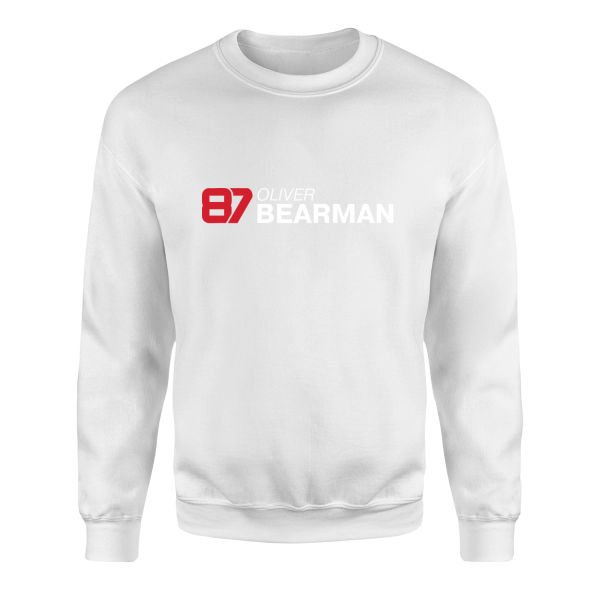 Oliver Bearman 87 Sweatshirt S - Beyaz