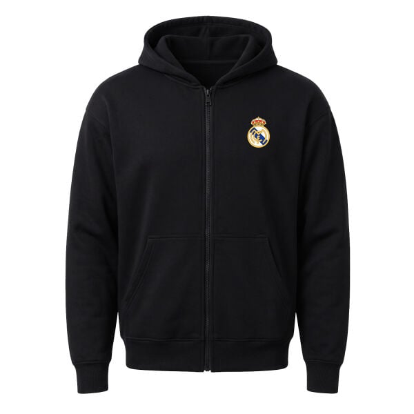 Real Madrid Fermuarlı Kapüşonlu Sweatshirt