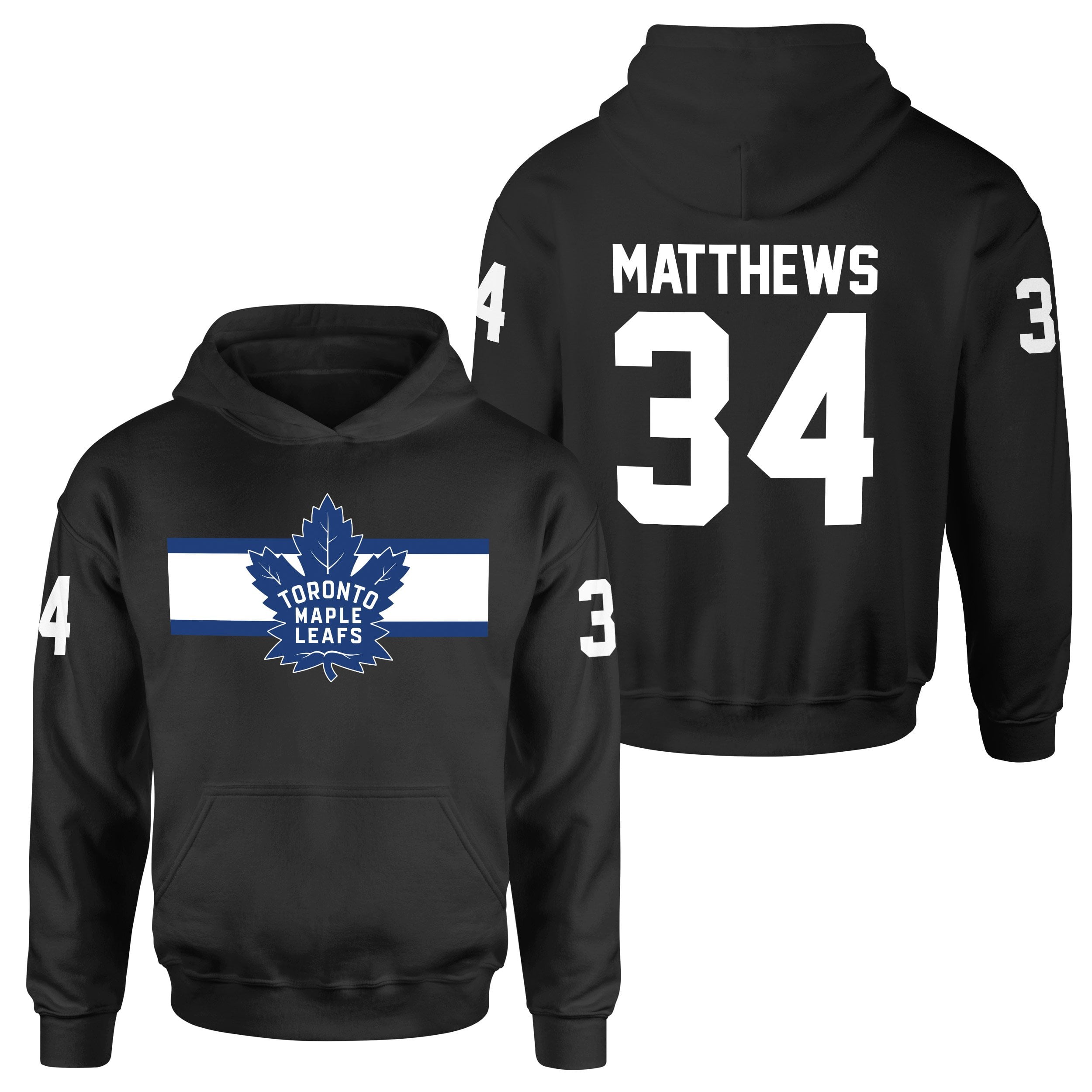 Auston Matthews Toronto Maple Leafs W NHL Jersey Hoodie S - Siyah