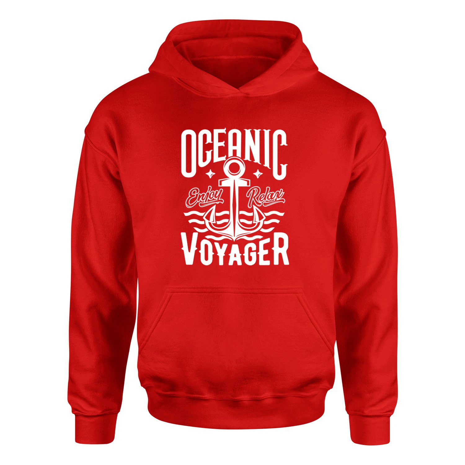 Oceanic Voyager Hoodie L - Kırmızı
