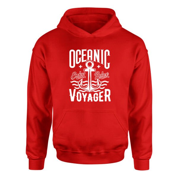 Oceanic Voyager Hoodie L - Kırmızı