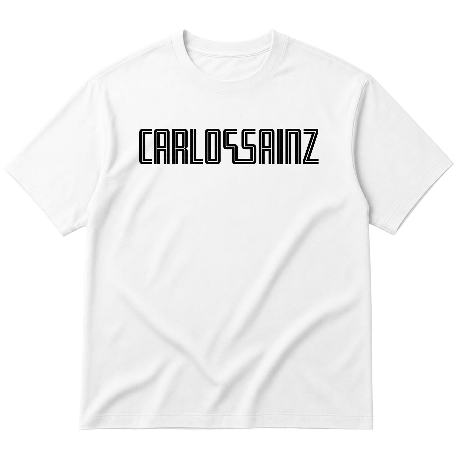 Carlos Sainz Illustration CS55 Oversize Tişört S - Beyaz