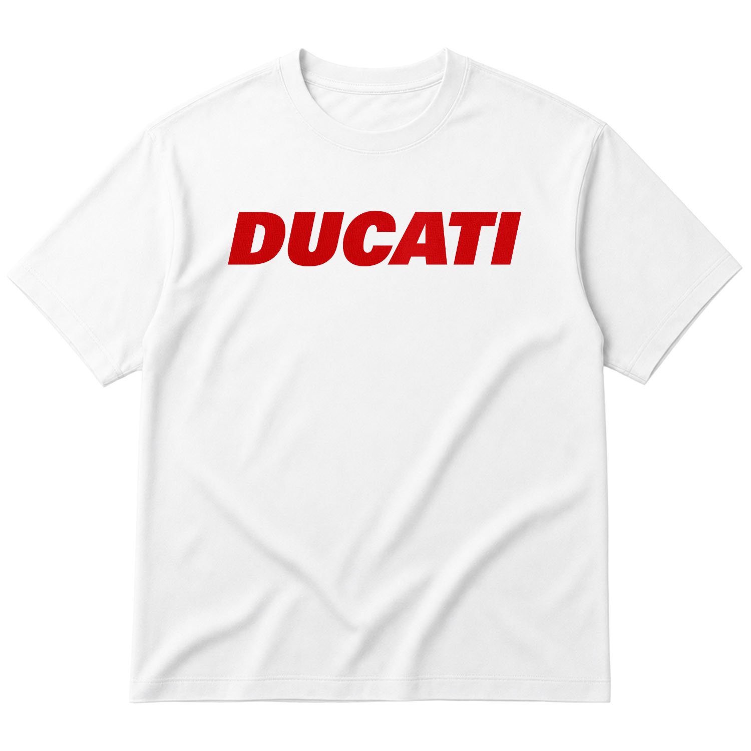 Ducati Red Oversize Tişört XL - Beyaz