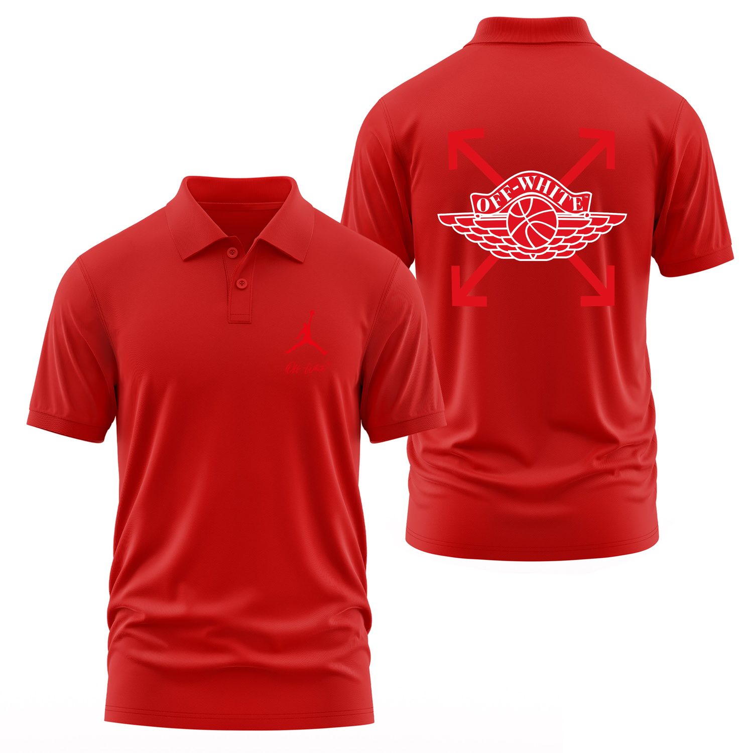 Air Jordan OFF Polo Tişört M - Kırmızı