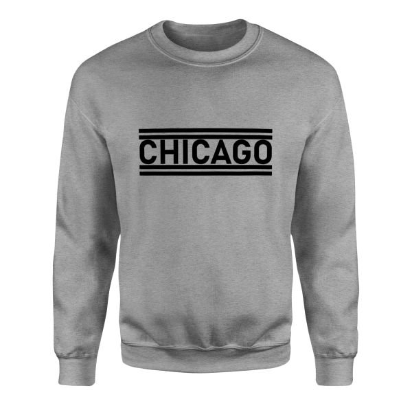 Chicago Lines Sweatshirt L - Gri