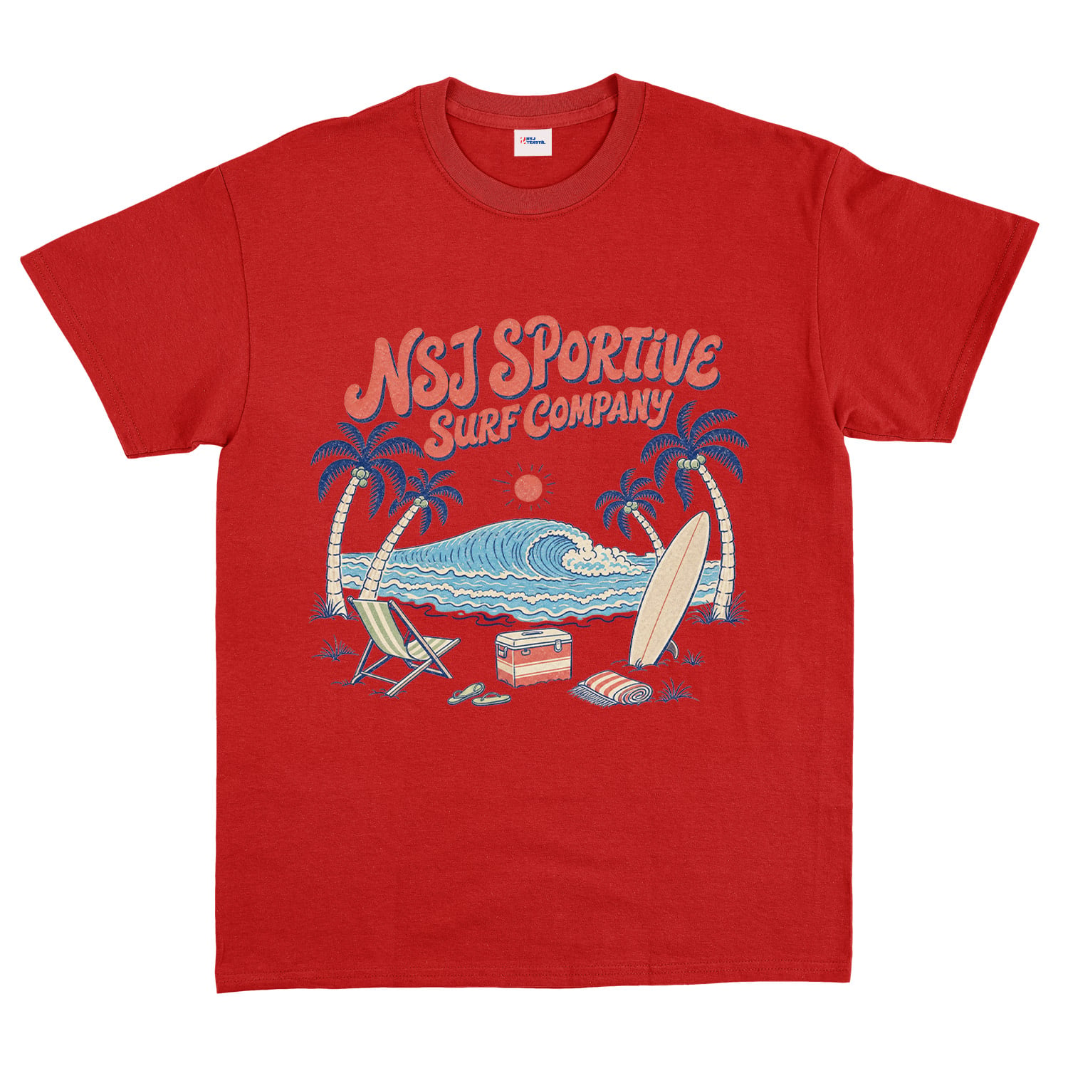 NSJ Sportive Surf Company 2026 Tişört XL - Kırmızı