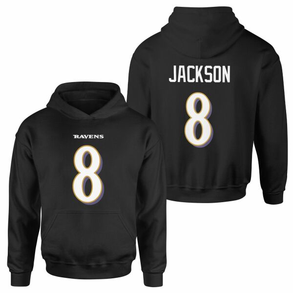 Lamar Jackson Baltimore Ravens Hoodie M - Siyah