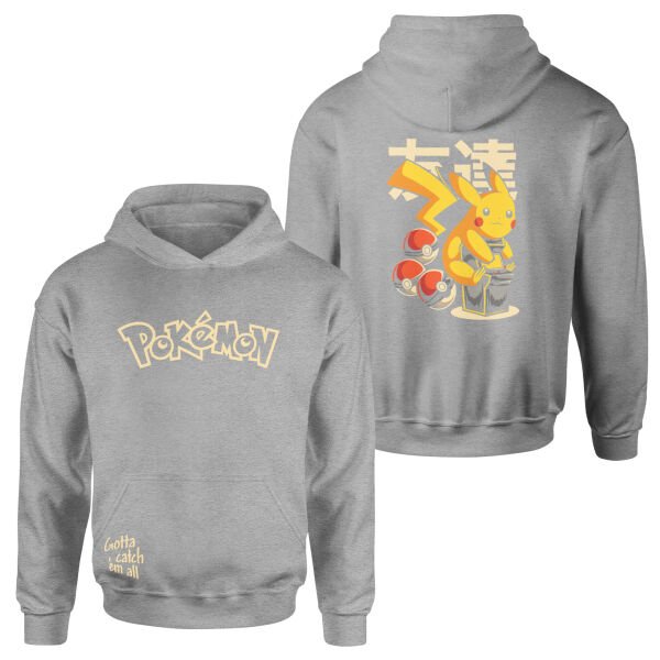 POKEMON Pikachu SE Hoodie XL - Gri