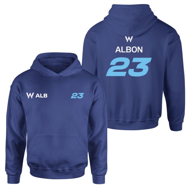 Alexander Albon 23 Driver Basic Hoodie L - İndigo Mavisi