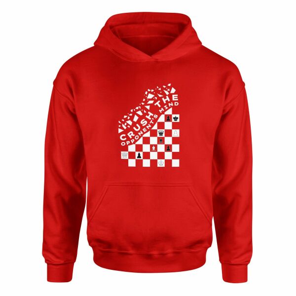 Crush the Opponents Mind Hoodie L - Kırmızı