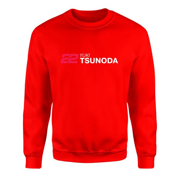 Yuki Tsunoda 22 Sweatshirt M - Kırmızı