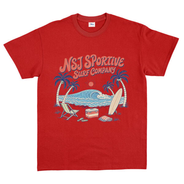 NSJ Sportive Surf Company 2026 Tişört XXL - Kırmızı