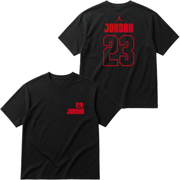 Air Jordan Block 23 Oversize Tişört L - Siyah