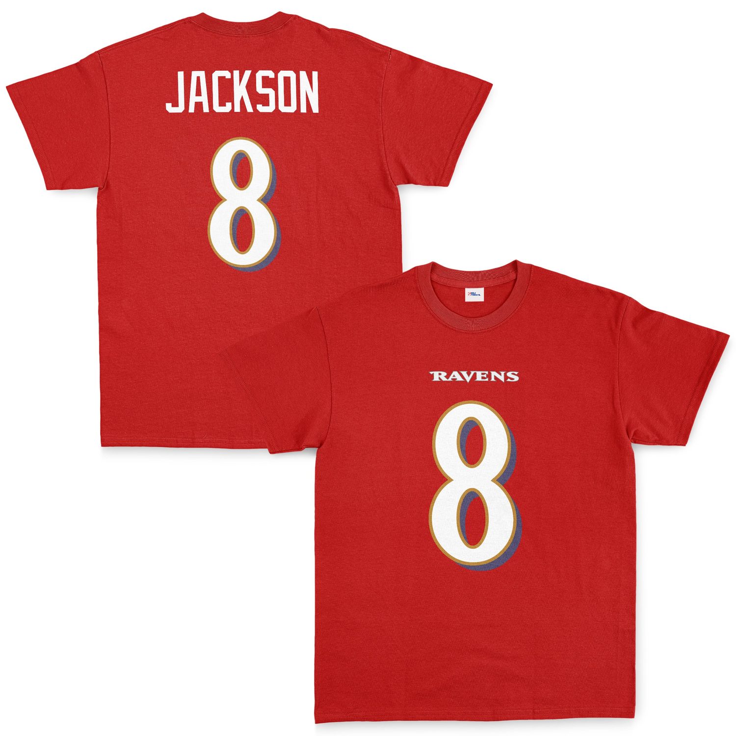 Lamar Jackson Baltimore Ravens Tişört XL - Kırmızı