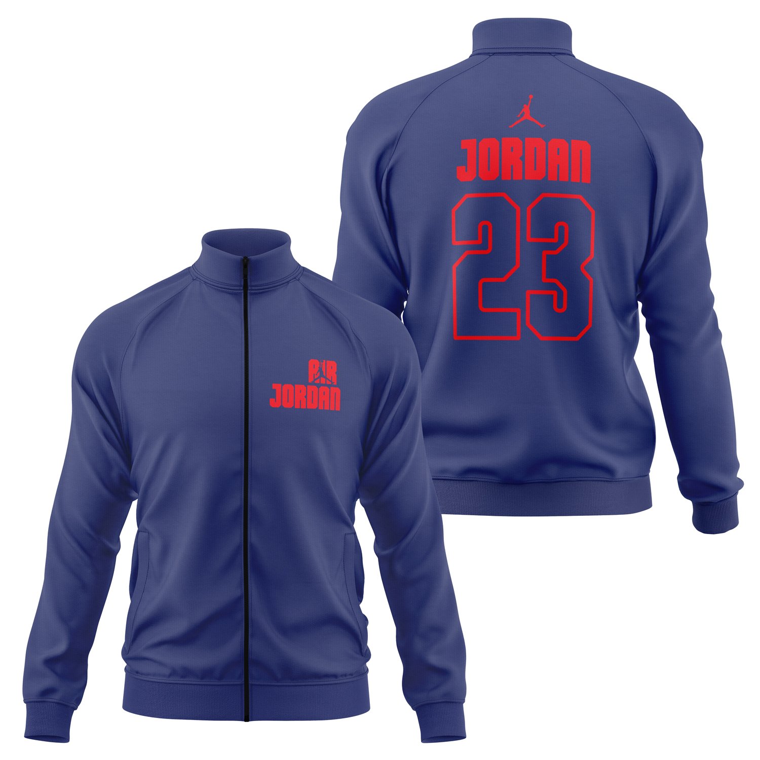 Air Jordan Block 23 Fermuarlı Sweatshirt S - İndigo Mavisi