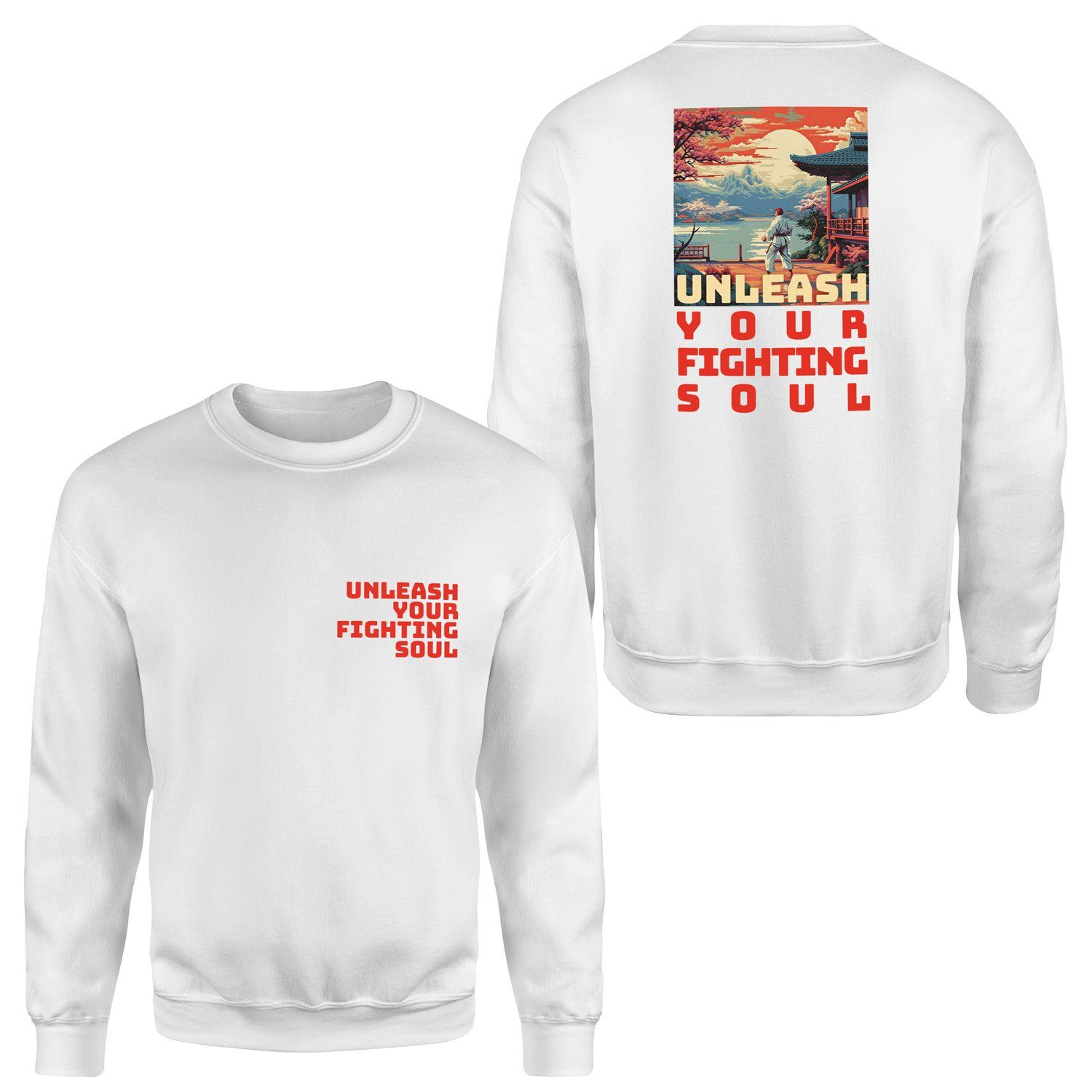 Unleash Your Fighting Soul | Karate Man Sweatshirt S - Beyaz