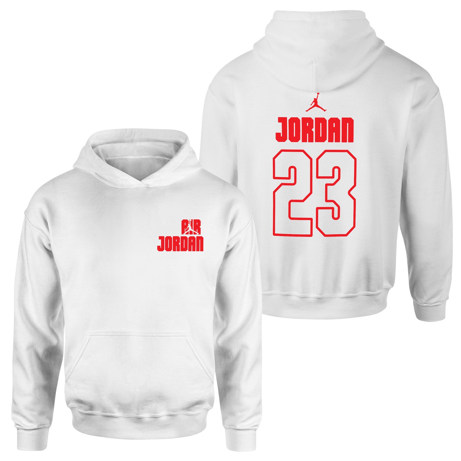 Air Jordan Block 23 Hoodie S - Beyaz