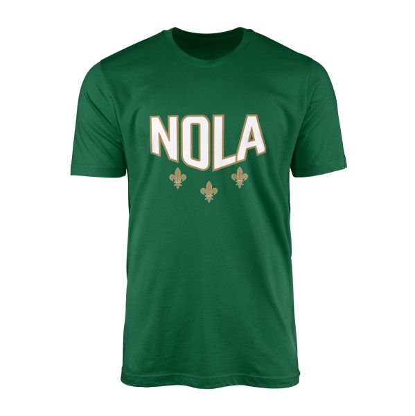Fleur-de-lis New Orleans Tişört L - Nefti Yeşili