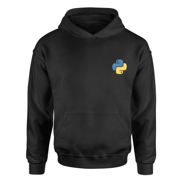 Python Icon Hoodie S - Siyah