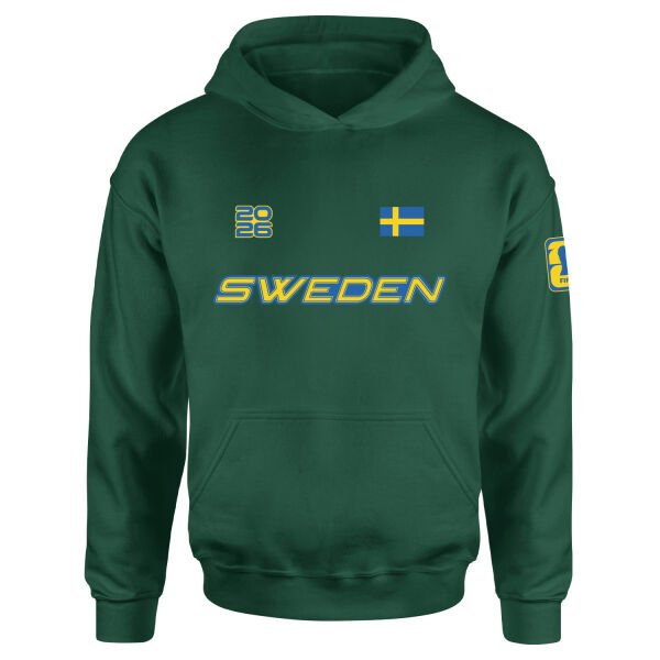 İsveç 2026 Hoodie S - Nefti Yeşili