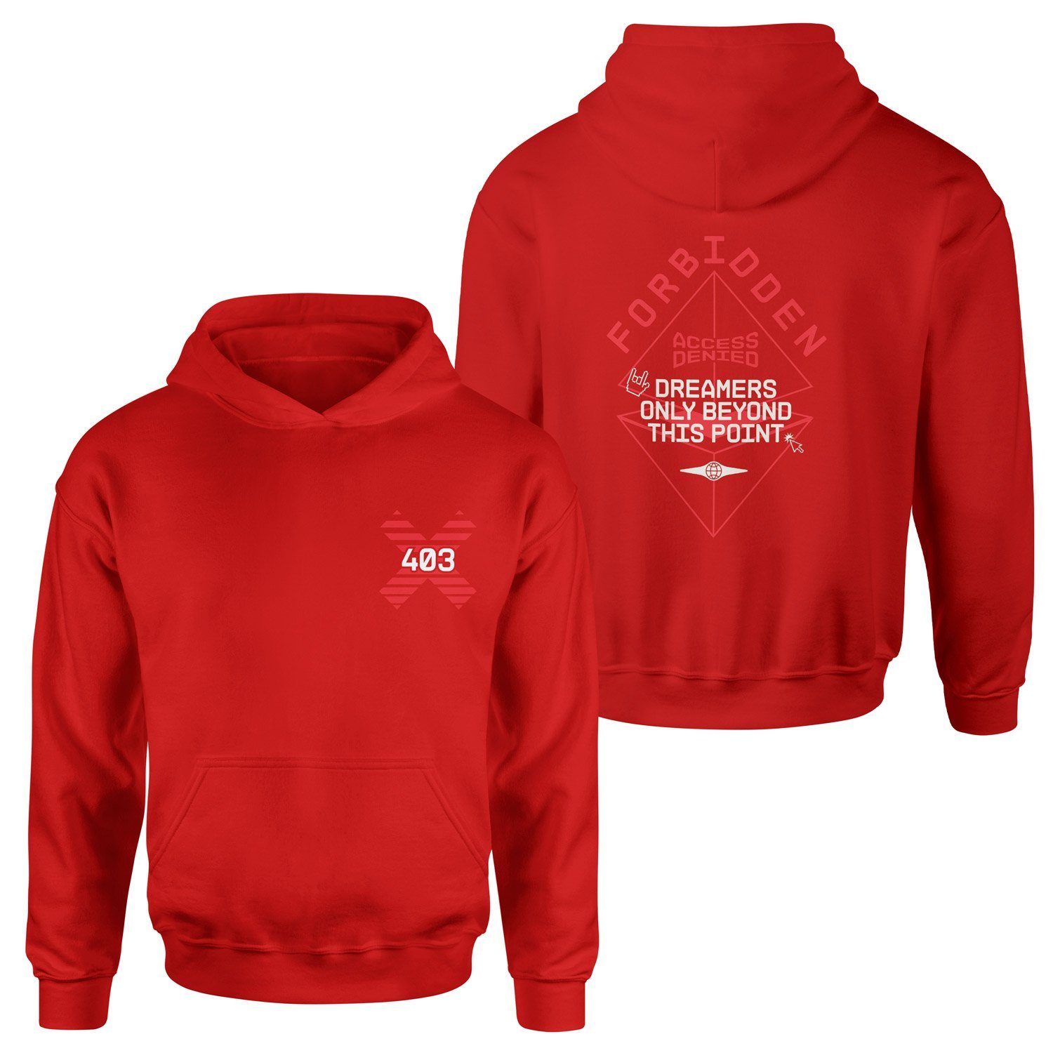 HTTP 403 FORBIDDEN: Access Denied Hoodie S - Kırmızı
