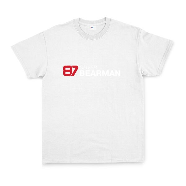 Oliver Bearman 87 Tişört S - Beyaz