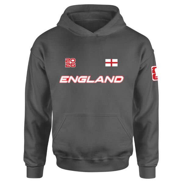 İngiltere 2026 Hoodie S - Füme