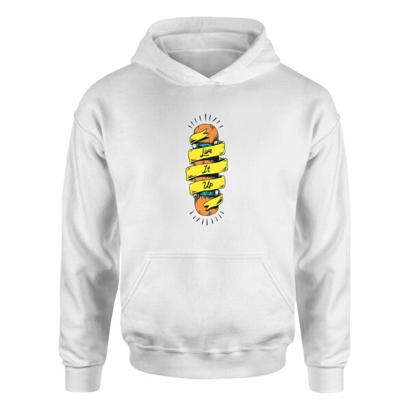 Live It Up Skates V1 Hoodie S - Beyaz