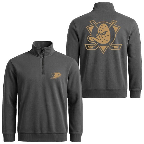 Anaheim Ducks SE Yarım Fermuarlı Sweatshirt S - Füme