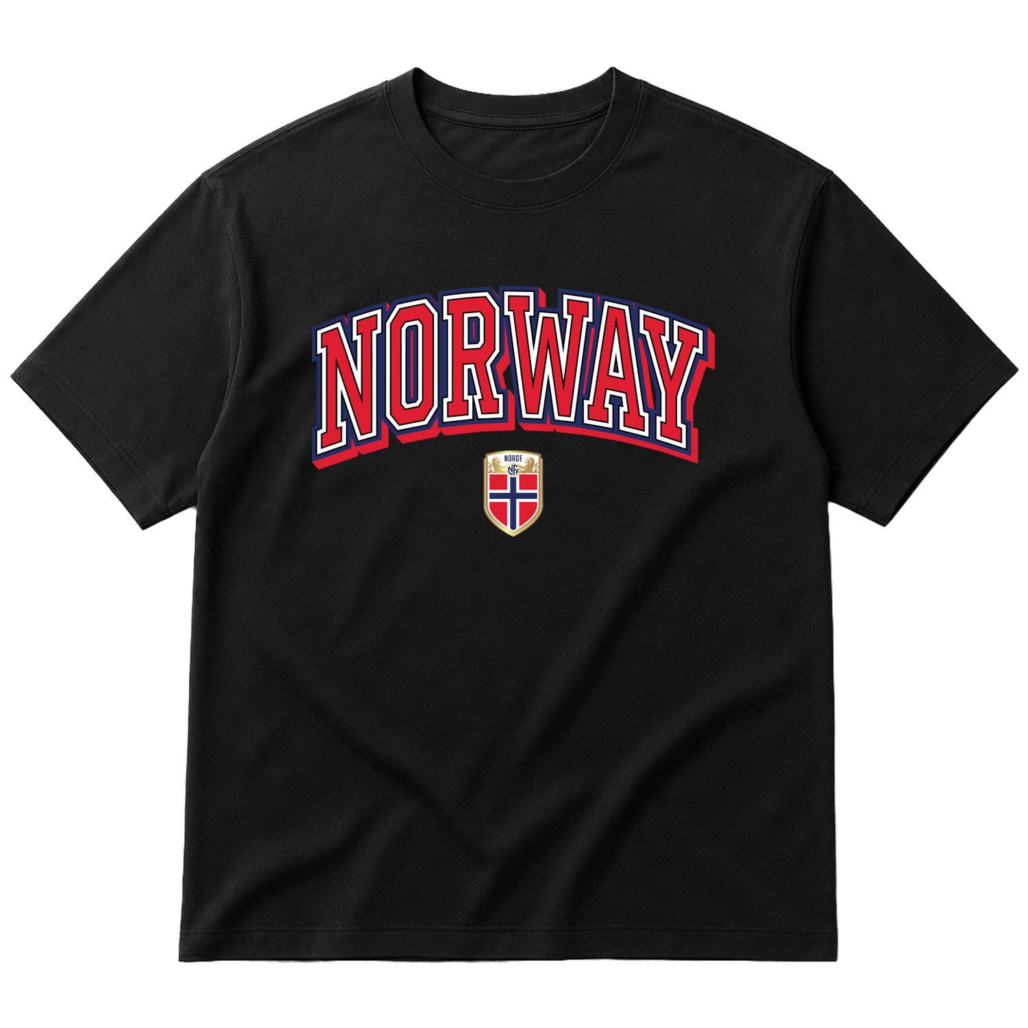 Norveç 2026 Varsity Oversize Tişört L - Siyah