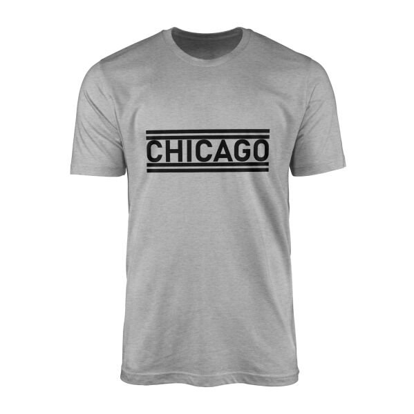 Chicago Lines Tişört S - Gri