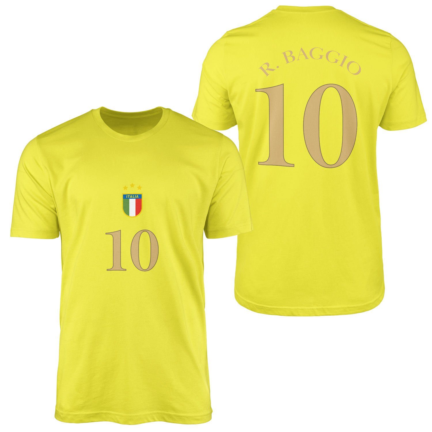 Roberto Baggio 10 Forma Tişört XXL - Sarı