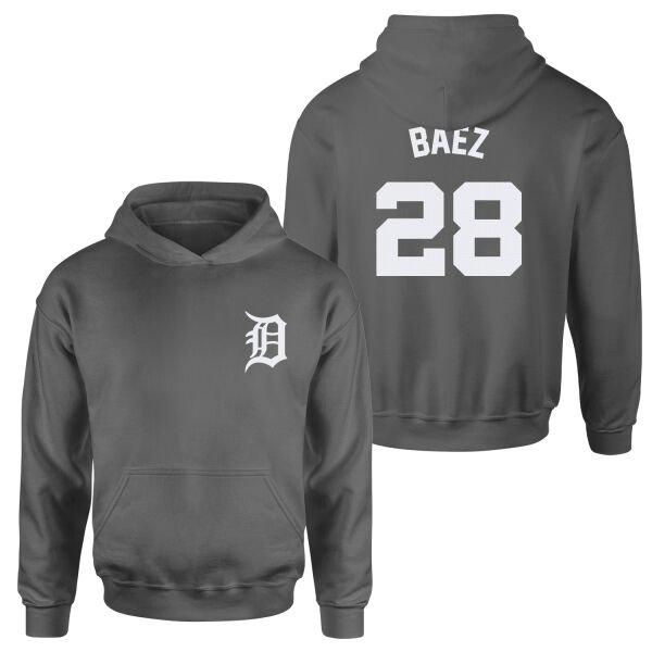 Javier Baez 28 Detroit Tigers Jersey Hoodie M - Füme