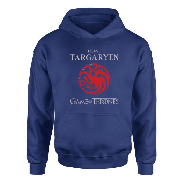 House Targaryen Hoodie M - İndigo Mavisi