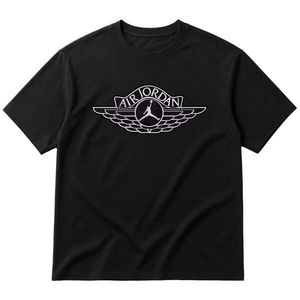 Air Jordan Wings | Black Oversize Tişört