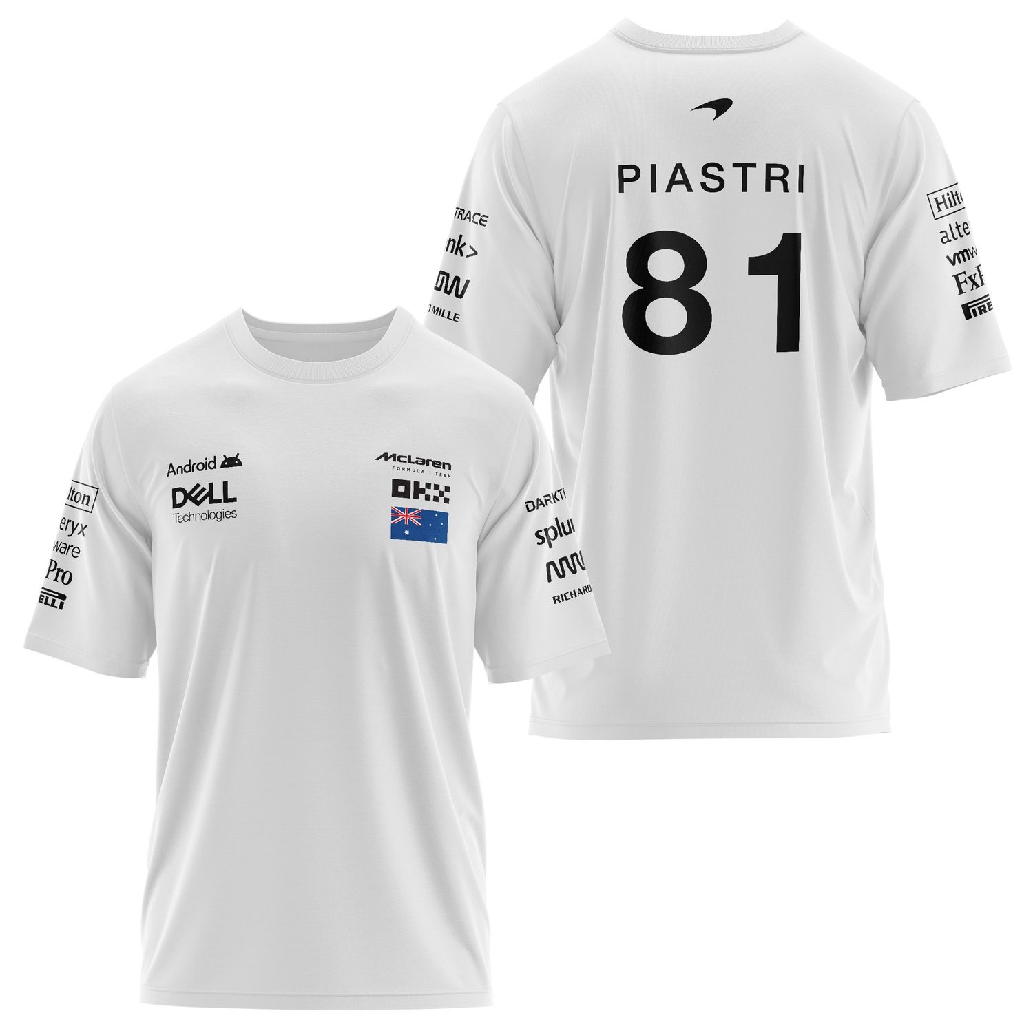 Oscar Piastri | Driver Edition Oversize Tişört L - Beyaz