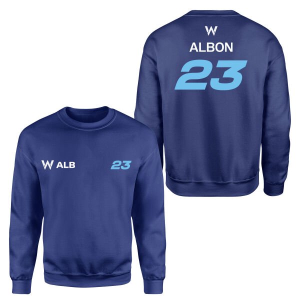 Alexander Albon 23 Driver Basic Sweatshirt XL - İndigo Mavisi
