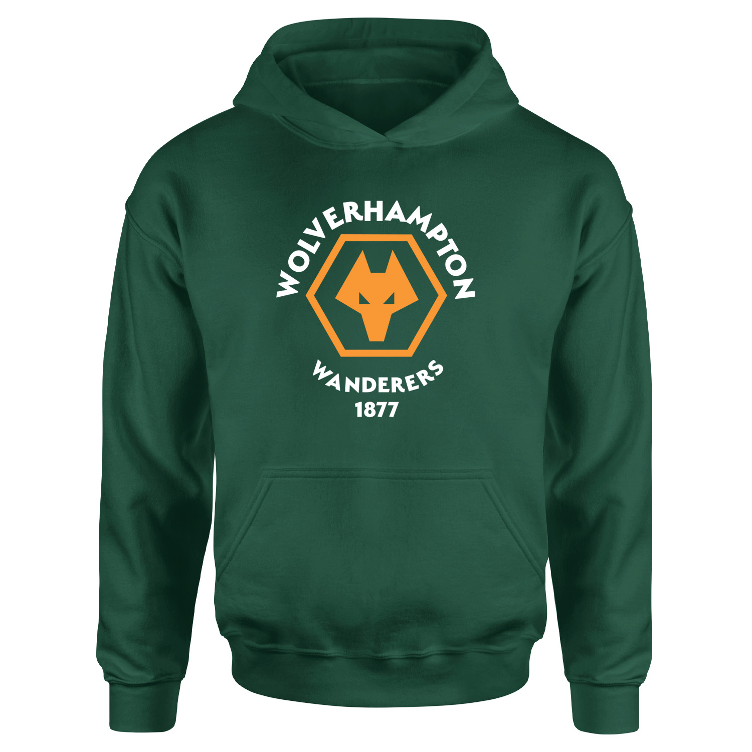 Wolverhampton Wanderers Shield Hoodie M - Nefti Yeşili
