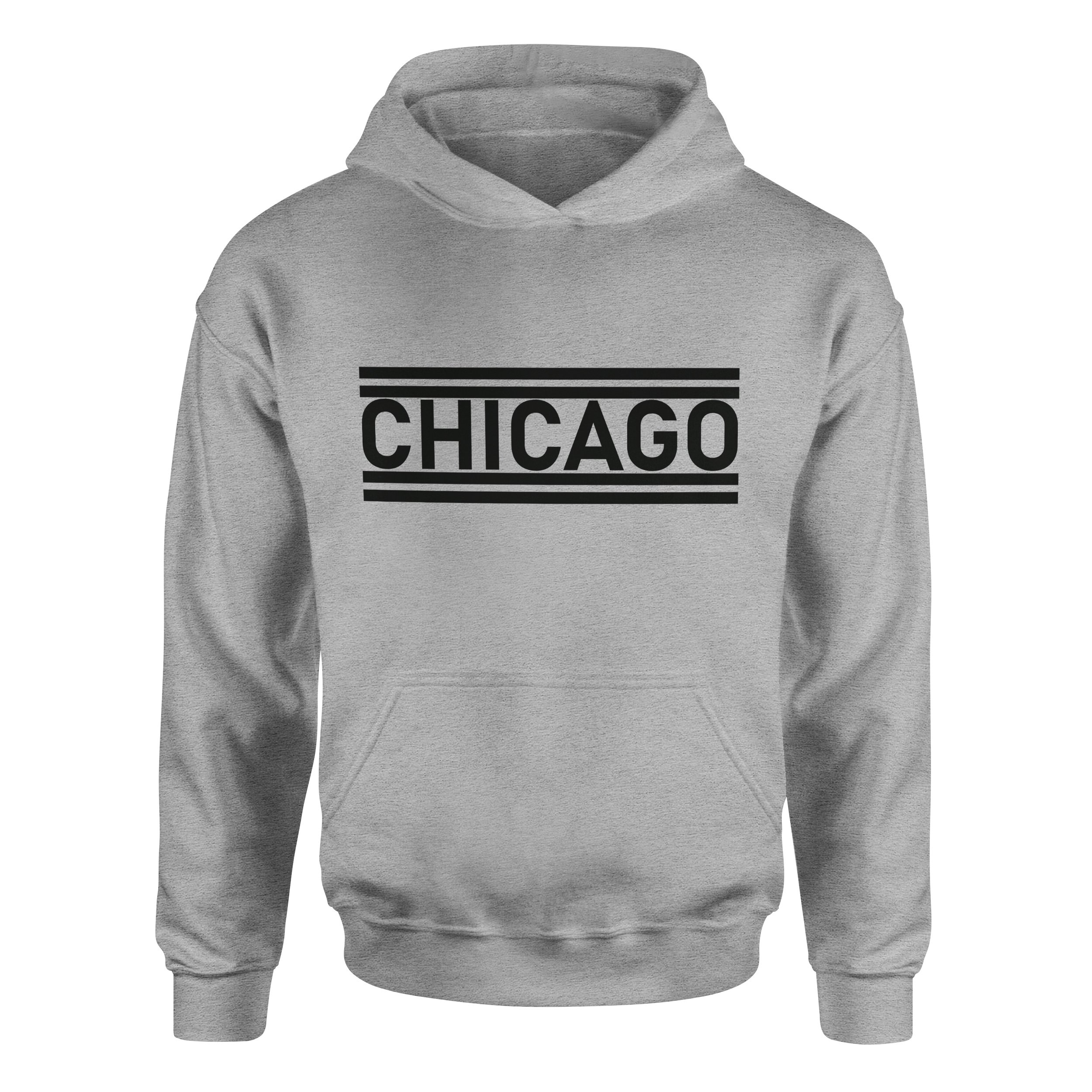 Chicago Lines Hoodie L - Gri