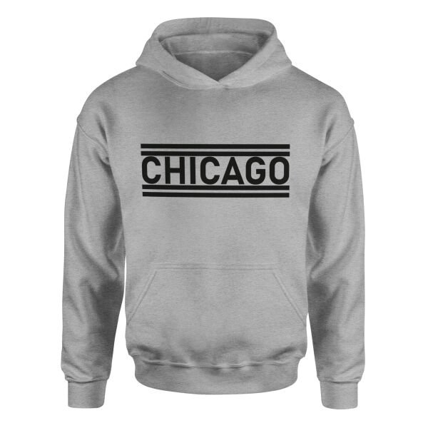 Chicago Lines Hoodie L - Gri